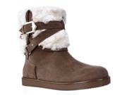 G by GUESS Alixa Fuzzy Lined Pull On Short Winter Boots Medium Natural 10 US