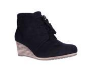 Dr. Scholl s Dakota Wedge Lace Up Ankle Booties Black 6.5 US 36.5 EU