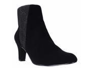 Easy Street Endear Dress Ankle Booties Black.Black White 7.5 N US