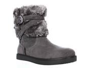 G by GUESS Alixa Fuzzy Lined Pull On Short Winter Boots Gray Multi 7 US