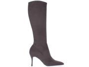 Nine West Calla Knee High Heeled Fashion Dress Boots Dark Grey 9 US