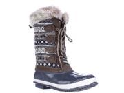 Khombu Melanie Waterproof Winter Boots Grey Tan 9 US
