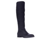 Nine West Nicolah Wide Calf Riding Boots Black Leather 9.5 US