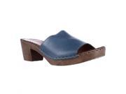 White Mountain Morsel Slide Sandals Blue Leather 8 US