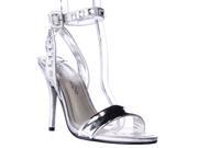 Caparros Cassidy Jeweled Ankle Strap Dres Sandals Silver Metallic 8 US