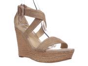 Marc Fisher Haely Espadrille Wedge Sandals Light Natual 10 US