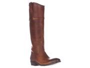 FRYE Carson Riding Button Western Tall Boots Cognac 5.5 US