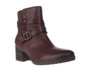 naturalizer Ringer Block Heel Ankle Boots Tan Leather Croc 9 US 39 EU
