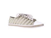 MICHAEL Michael Kors Kristy Lace Up Espadrille Sneakers Natural Gold 8.5 US