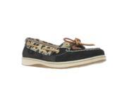 Sperry Top Sider Angelfish Boat Shoes Leopard Black 6.5 US 37 EU