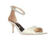 Badgley Mischka Geranium Ankle Strap Dress Sandals Ivory 10 US