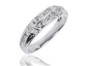1 4 CT. T.W. Round Cut Diamond Ladies Wedding Ring 14K White Gold Size 11.5