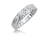 1/15 CT. T.W. Round Cut Diamond Ladies Wedding Band 14K White Gold- Size 11.5 1/15 CT. T.W. Round Cut Diamond Ladies Wedding Band 14K White Gold- Size 11.5