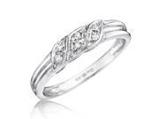 1 15 Carat T.W. Round Cut Diamond Women s Wedding Ring 14K White Gold Size 9.5