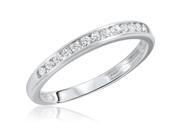 1/4 Carat T.W. Round Cut Diamond His and Hers Wedding Band Set 10K White Gold- 1/4 Carat T.W. Round Cut Diamond His and Hers Wedding Band Set 10K White Gold-