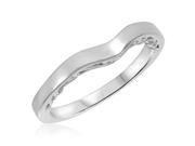 Diamond His And Hers Wedding Band Set 14K White Gold Size 3.5