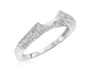 1 4 Carat T.W. Round Cut Diamond Women s Wedding Ring 14K White Gold Size 3