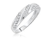 1 4 Carat T.W. Round Cut Diamond Women s Wedding Ring 10K White Gold Size 8.5