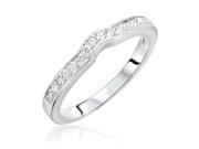 1 2 Carat T.W. Round Cut Diamond His And Hers Wedding Band Set 10K White Gold