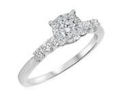 5/8 CT. T.W. Diamond Ladies Engagement Ring 14K White Gold- Size 4.75 5/8 CT. T.W. Diamond Ladies Engagement Ring 14K White Gold- Size 4.75