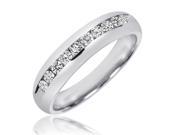 1 2 Carat T.W. Round Cut Diamond Men s Wedding Ring 14K White Gold Size 14.25