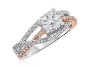 1 2 CT. T.W. Diamond Ladies Engagement Ring 14K White Gold Size 12