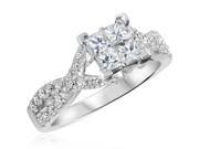 1 CT. T.W. Diamond Ladies Engagement Ring 10K White Gold- Size 11.75 1 CT. T.W. Diamond Ladies Engagement Ring 10K White Gold- Size 11.75