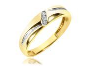 1 20 CT. T.W. Round Cut Diamond Men s Wedding Band 14K Yellow Gold Size 6