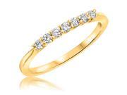 1 5 Carat T.W. Round Cut Diamond His And Hers Wedding Band Set 10K Yellow Gold