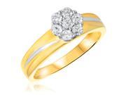 3 8 CT. T.W. Diamond Ladies Engagement Ring 14K Yellow Gold Size 6.5