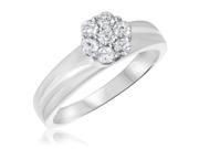 3/8 CT. T.W. Diamond Ladies Engagement Ring 10K White Gold- Size 7.25 3/8 CT. T.W. Diamond Ladies Engagement Ring 10K White Gold- Size 7.25