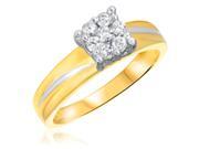 1/5 CT. T.W. Diamond Ladies Engagement Ring 14K Yellow Gold- Size 10.25 1/5 CT. T.W. Diamond Ladies Engagement Ring 14K Yellow Gold- Size 10.25