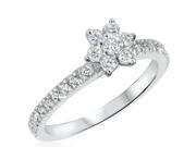 1/2 CT. T.W. Diamond Ladies Engagement Ring 14K White Gold- Size 10 1/2 CT. T.W. Diamond Ladies Engagement Ring 14K White Gold- Size 10