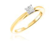 1 4 CT. T.W. Diamond Ladies Engagement Ring 14K Yellow Gold Size 4.5