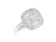 7/8 Carat T.W. Princess, Round Cut Diamond Ladies Engagement Ring 10K White 7/8 Carat T.W. Princess, Round Cut Diamond Ladies Engagement Ring 10K White