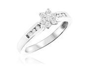 1/2 CT. T.W. Diamond Ladies Engagement Ring 14K White Gold- Size 12.5 1/2 CT. T.W. Diamond Ladies Engagement Ring 14K White Gold- Size 12.5