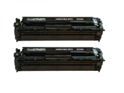 2PK CE320A Black Toner For HP 128A Color LaserJet Pro CM1415fnw CP1525NW