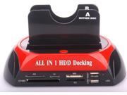 All in 1 HDD Docking 876C 2.5 3.5 SATA HDD 2 Dock Docking Station e SATA Hub