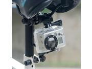 AT GoPro Saddle Rail Cycle Bike Seat Aluminium Clamp Mount for GoPro Hero4 3 2 SJ4000 5000