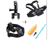 Bicycle Handlebar Seatpost Clamp with Three way Adjustable Pivot Arm Chest Body Strap Elastic Adjustable Head Strap Floaty bobber with strap and screw