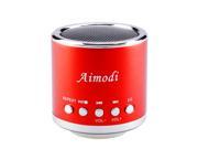 Bluetooth Speakers Portable 3.0W 250mA H Disk TF card support MP3 format songs in MP3 MP4 mobile phone FM radio function alarm function MN01R Red