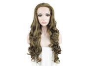 Party Wigs Wavy Brown Heat Resistant Synthetic Lace Front Wig