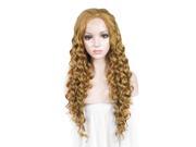 Lovely Style Curly Blonde Front Lace Synthetic Wigs
