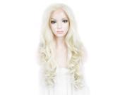 Synthetic Lace Front Wig Extra Long Wavy Blonde