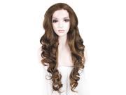 Brown Wavy Synthetic Lace Front Wig