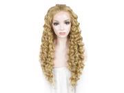 Blonde Mixed Color 150 Density Curly Lace Front Wig