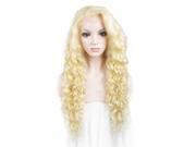 613 Blonde Curly 150 Density Synthetic Lace Front Wig
