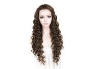 Rasta Wig Brown Curly High Quality Synthetic Lace Front Wig