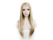 Long Straight Synthetic Blonde Lace Front Braided Wigs