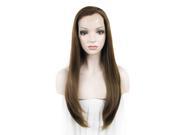 Wigs Futura Brown Straight Heat Resistant Synthetic Fiber Lace Front Wig